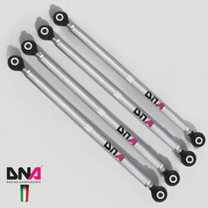 DNA RACING - KIT BRACCETTI TIRANTI SOSPENSIONI POSTERIORI CON REGOLAZIONE CAMBER E CONVERGENZA - MINI R50, R52, R53, R55, R56, R57, R58, R59