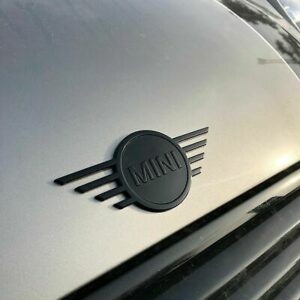 MINI - LOGO STEMMA FREGIO SIMBOLO MINI PER COFANO ANTERIORE E / O BAGAGLIAIO POSTERIORE VERSIONE PIANO BLACK