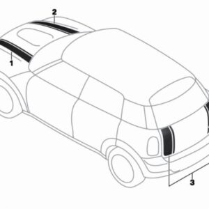 MINI - KIT BONNET STRIPES COFANO + BAGAGLIAIO - MINI R60