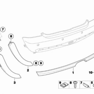 MINI - ARCO PASSARUOTA POSTERIORE SINISTRO PARTE PARAURTI - MINI R50, R52