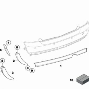 MINI - ARCO PASSARUOTA POSTERIORE DESTRO PARTE PARAURTI - MINI R52, R53