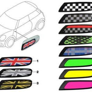 MINI - SIDE SCUTTLES INTERNE IN VARIE COLORAZIONI - MINI SERIE F 2014 >