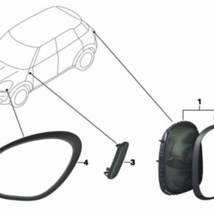 MINI - CORNICI FANALI FANALE NERE ANTRACITE DEL KIT BLACK LINE - MINI R60