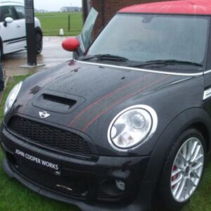 MINI - BONNET STRIPES BLACK-RED JCW