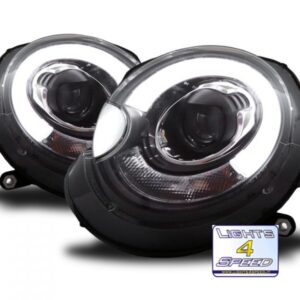 LED - FANALI FARI ANTERIORI LED LIGHT TUBE VERSIONE NERA - MINI R55, R56, R57, R58, R59