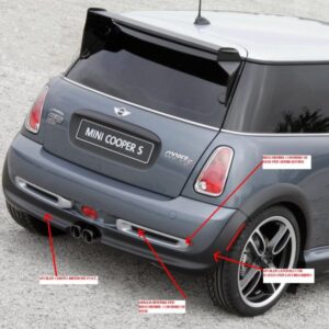 MINI - KIT CONVERSIONE PARAURTI POSTERIORE COOPER S R53 IN PARAURTI JCW GP