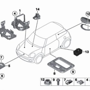 MINI - PARATIA COPERTURA A TRAPEZIO - MINI R56