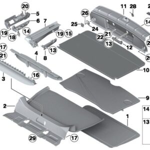 MINI - OPTIONAL PIATTO PIANO DI CARICO BAGAGLI IN POSTMONTAGGIO - MINI R60, R61