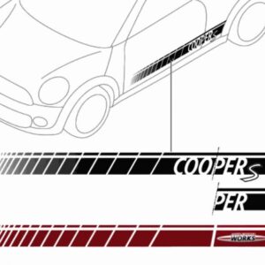 MINI - SIDE STRIPES COOPER S, WORKS JCW ORIGINALI